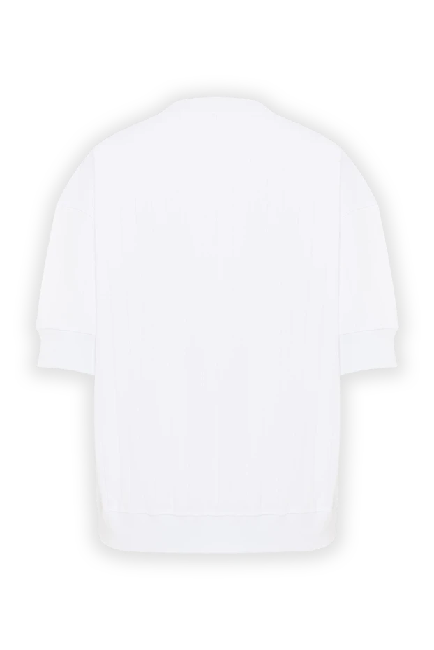 Brunello Cucinelli women's white loose-fitting round neck t-shirt 193811 - photo 2