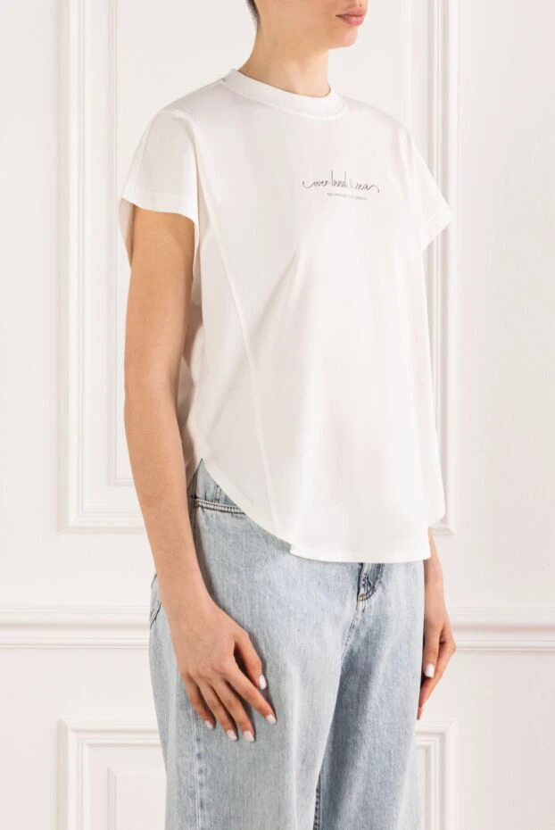Brunello Cucinelli women's white t-shirt \