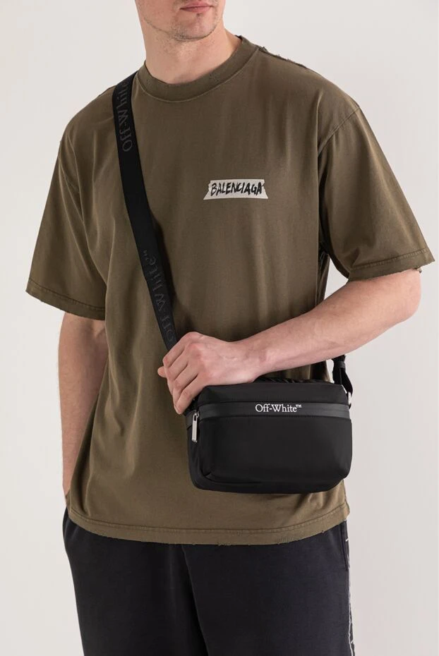 Off-White чоловіча сумка через плече outdoor camera bag у класичному чорному кольорі 193820 - фото 2