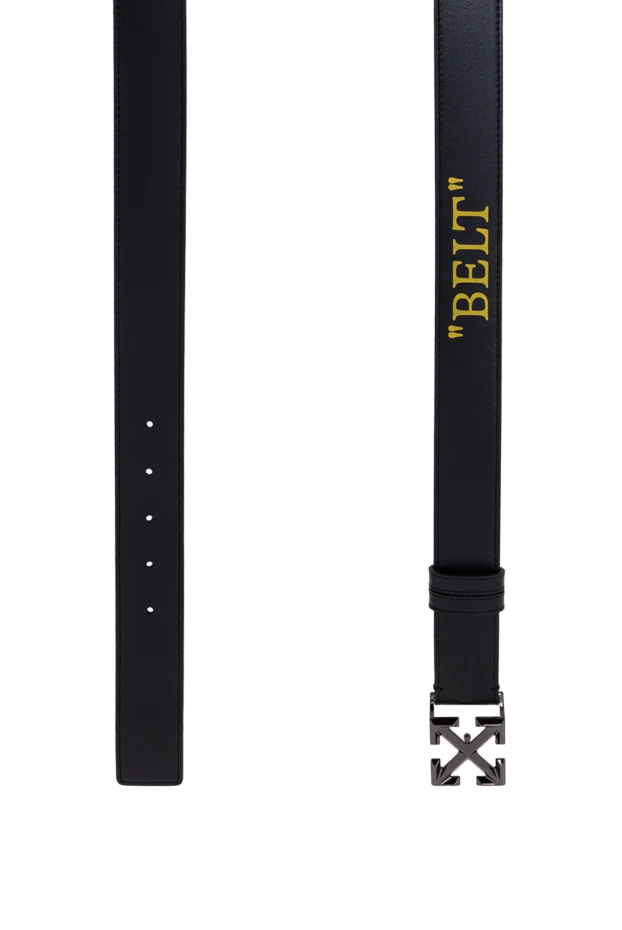 Off-White чорний чоловічий ремінь arrow belt  quote з характерною пряжкою у вигляді стріли 193824 - фото 3