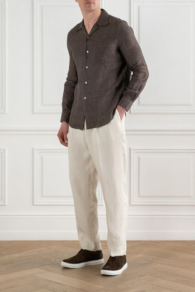 Brunello Cucinelli white knit joggers with gold hardware 193827 - photo 2