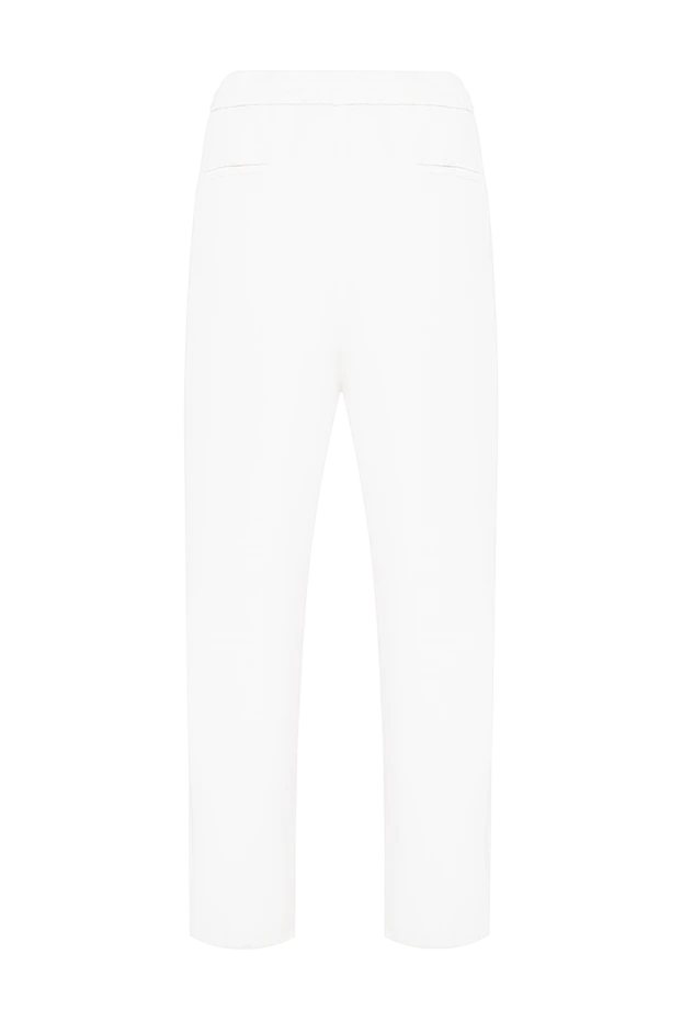 Brunello Cucinelli white knit joggers with gold hardware 193827 - photo 2