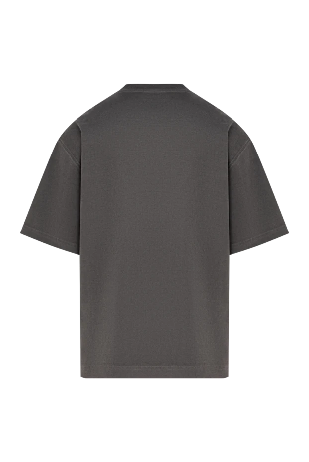 Dolce & Gabbana мужская футболка из плотного хлопка в сером цвете в стиле оверсайз 193833 - фото 2