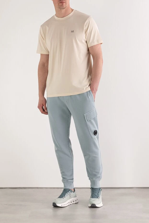 C.P. Company men's light beige hoodie with lens print 193836 - photo 2