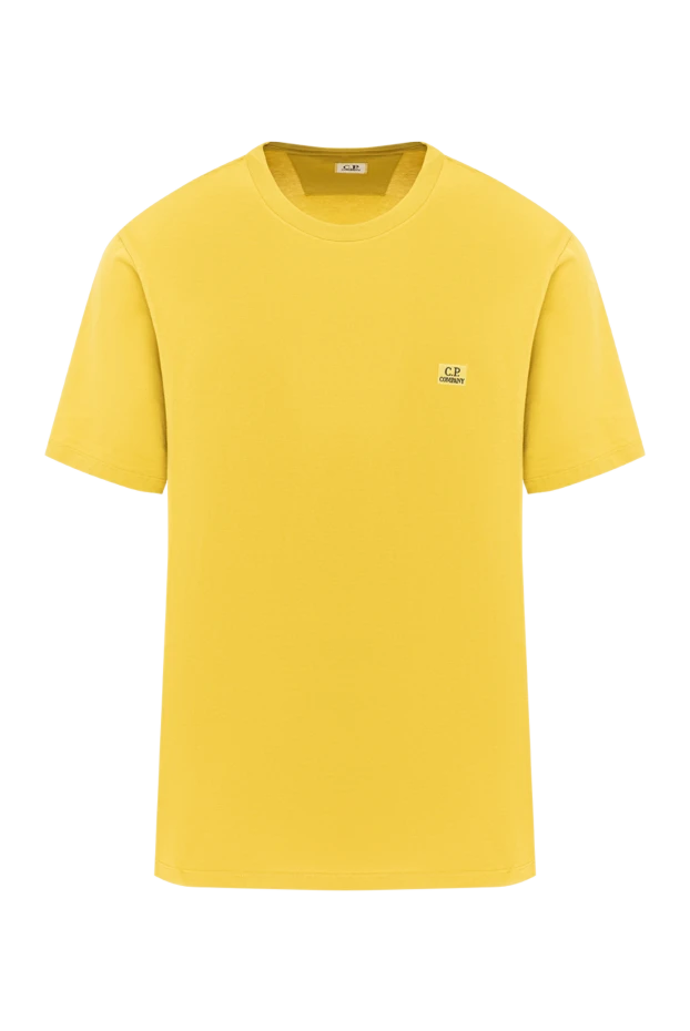 Men's T-shirt in rich yellow with the brand logo - photo 1
