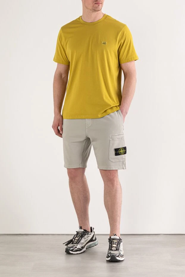 Men's T-shirt in rich yellow with the brand logo - photo 2