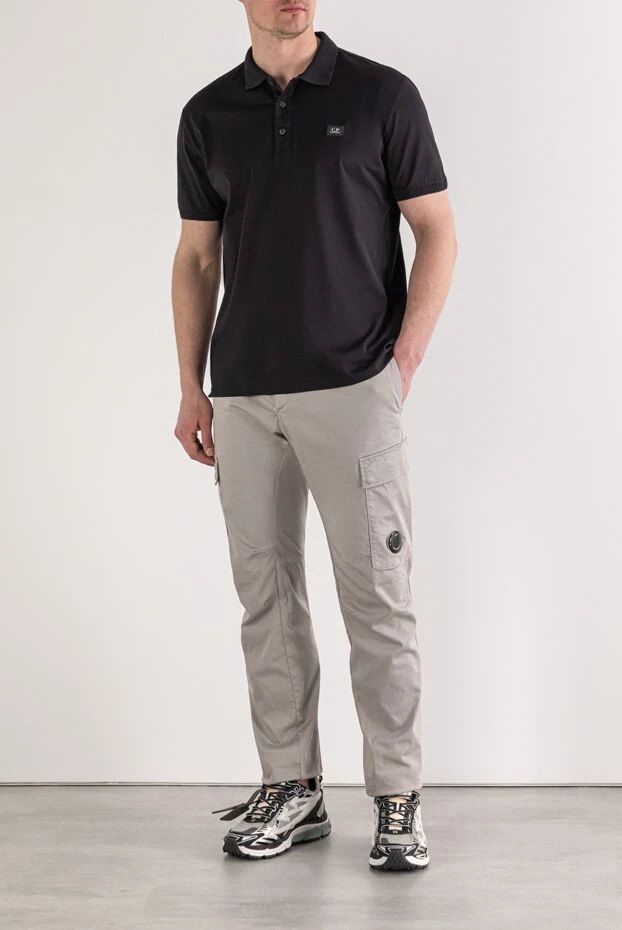 C.P. Company men's charcoal polo shirt in cotton pique 193856 - photo 2
