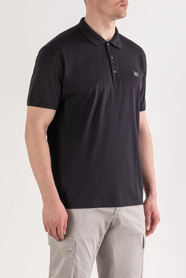 C.P. Company men's charcoal polo shirt in cotton pique 193856 - photo 3