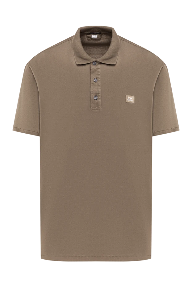 C.P. Company men's brown cotton polo shirt with brand logo 193857 - photo 1
