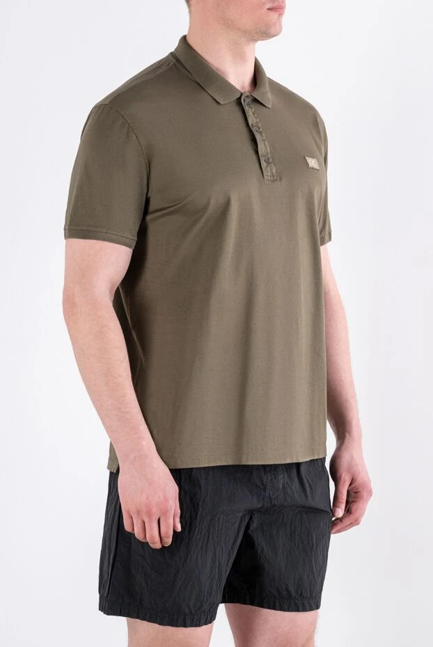 C.P. Company men's brown cotton polo shirt with brand logo 193857 - photo 3