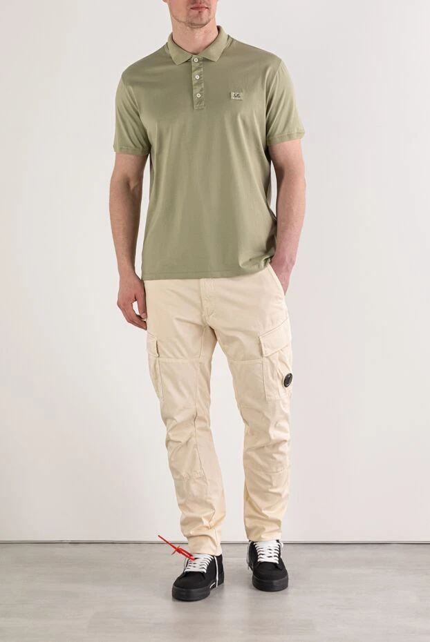 C.P. Company classic men's olive green cotton polo shirt 193859 - photo 2
