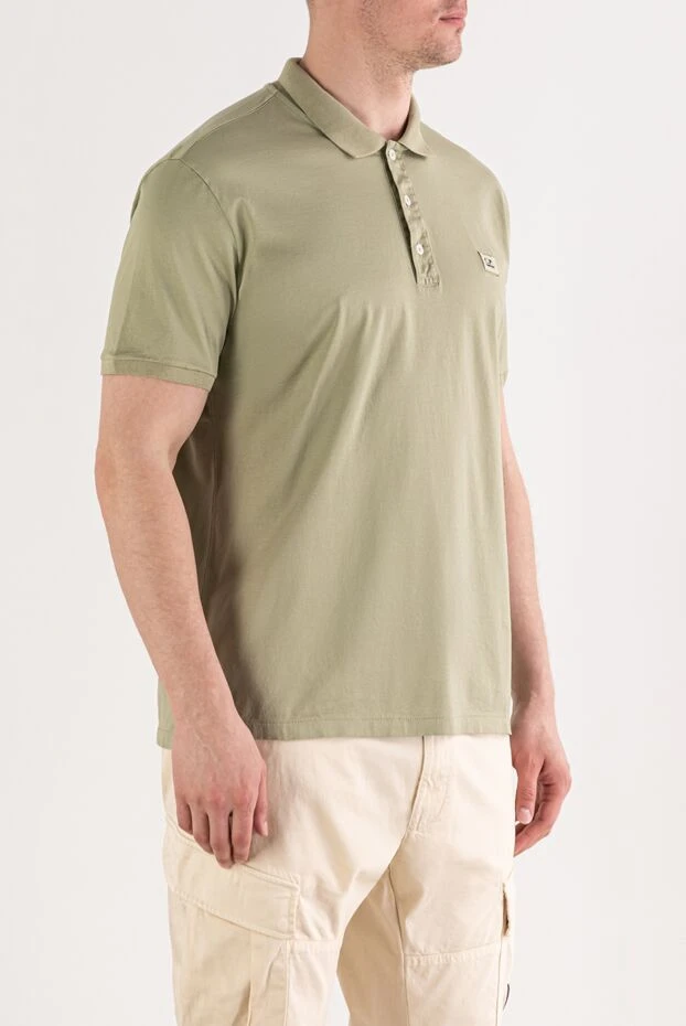 C.P. Company classic men's olive green cotton polo shirt 193859 - photo 3
