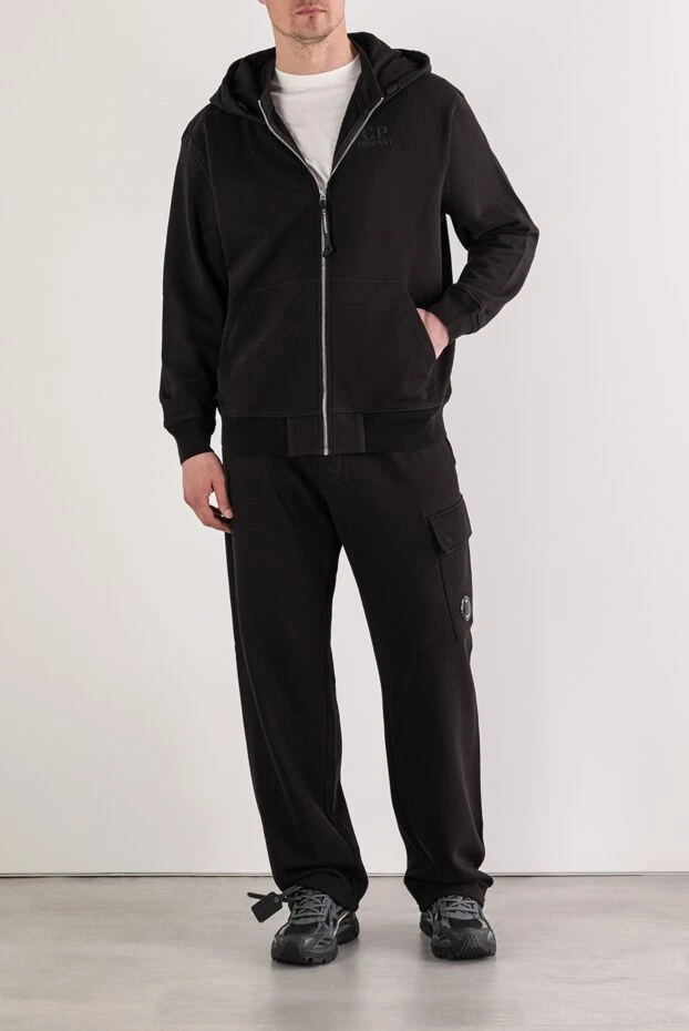 C.P. Company men's black tracksuit consisting of a zip-up hoodie and sweatpants 193878 - photo 2