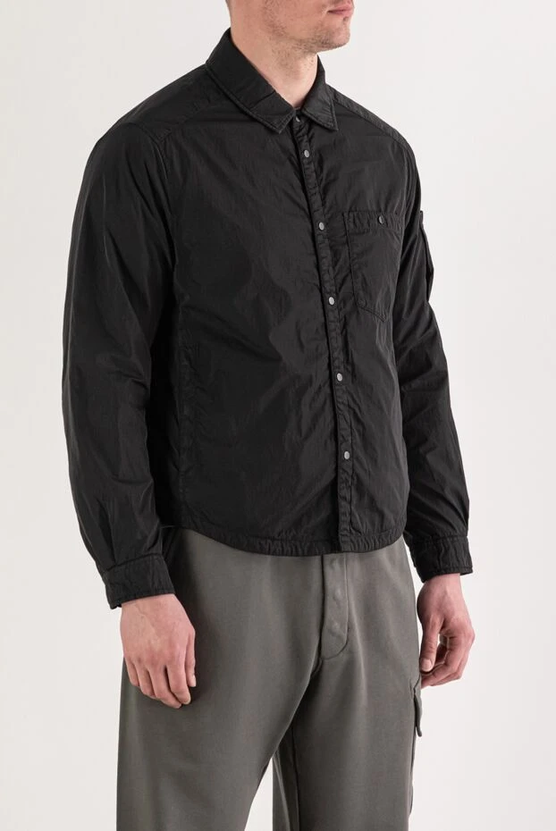 C.P. Company men's windproof and water-resistant black shirt jacket 193881 - photo 3