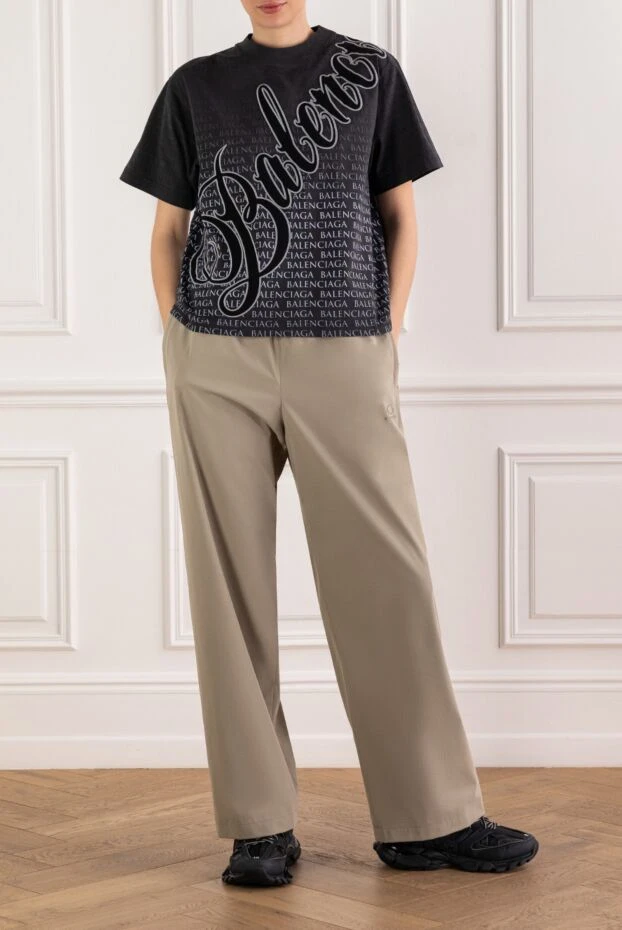 Balenciaga a striking t-shirt in washed black with a distinctive logo 193897 - photo 2