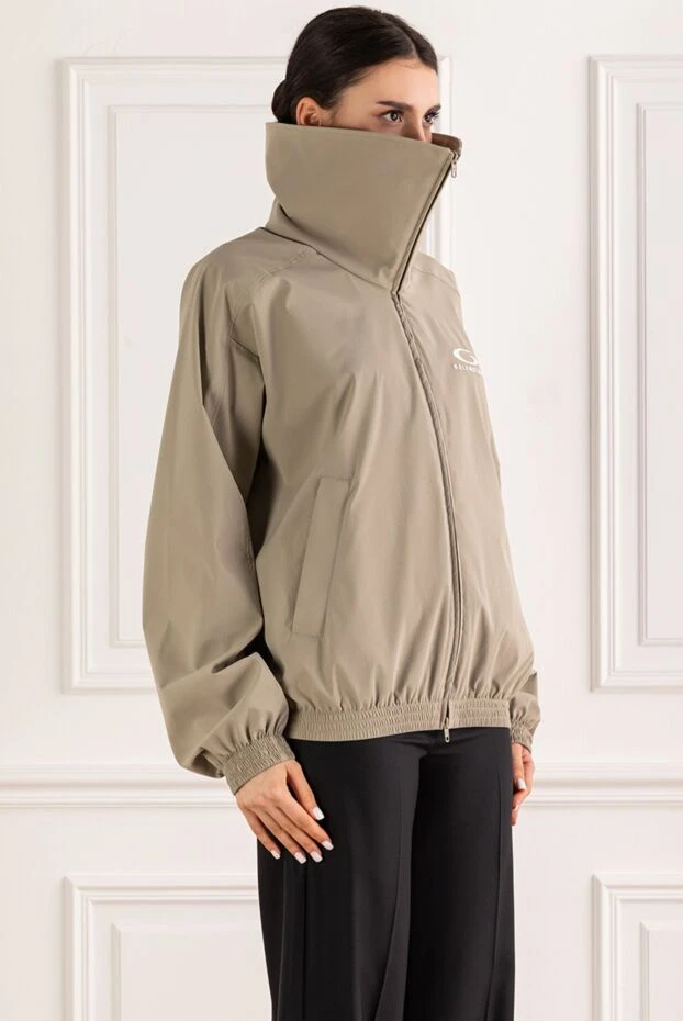 Balenciaga oversized sports-style jacket with a wide beige collar 193905 - photo 3