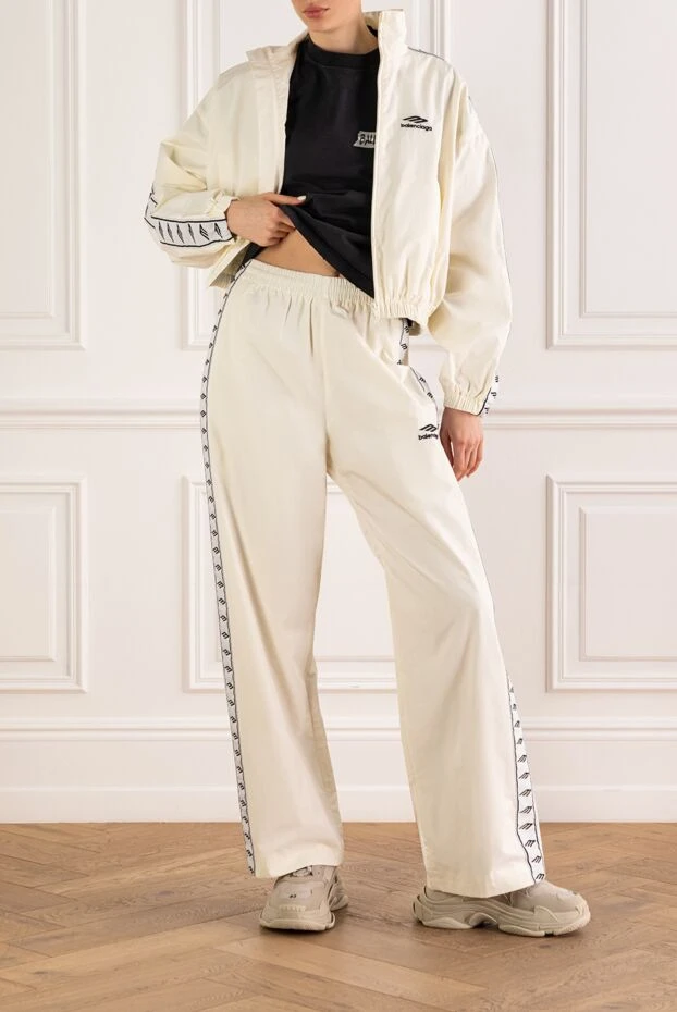 Balenciaga 3b sports icon women's tracksuit in ivory 193906 - photo 2