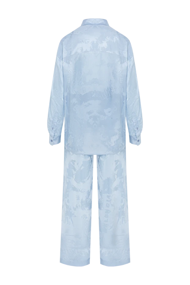 Balenciaga women's light blue silk pajama set 193909 - photo 2