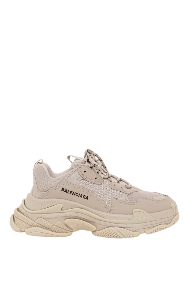 Balenciaga women's triple s glitter spray sneakers in beige 193913 - photo 1