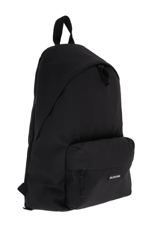Balenciaga black explorer fabric backpack with a mini logo on the patch pocket 193920 - photo 3