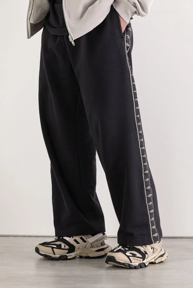 Balenciaga кросівки track sneaker із чорної сітки та білого нейлону 193921 - фото 3