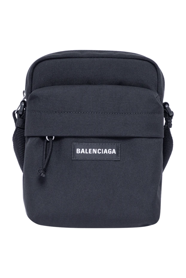 Balenciaga мужская сумка-мессенджер explorer из нейлона черного цвета 193923 - фото 1