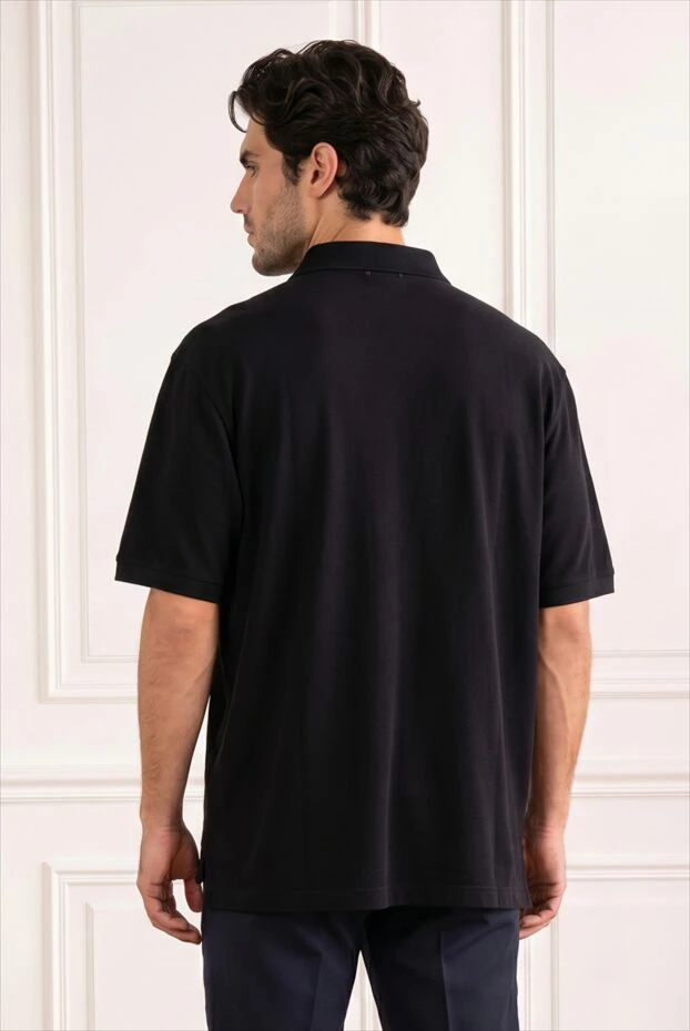 Balenciaga men's black loose-fit polo shirt with logo 193937 - photo 1