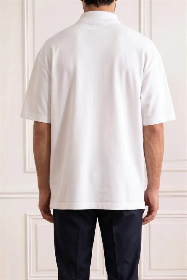 Balenciaga men's white loose-fit polo shirt with logo 193938 - photo 1