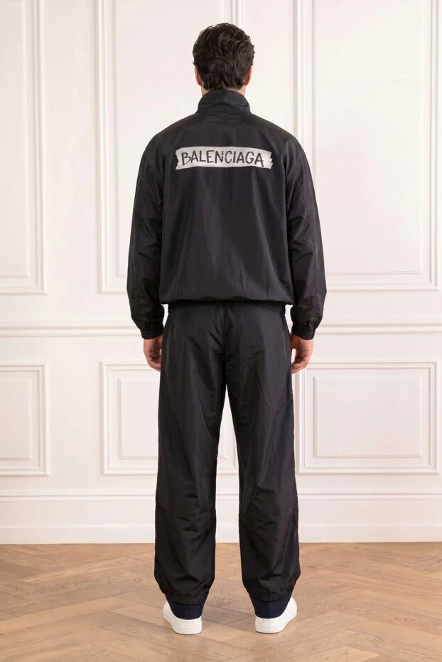 Balenciaga чоловічий спортивний костюм оверсайз у чорному кольорі з логотипом. 193947 - фото 2