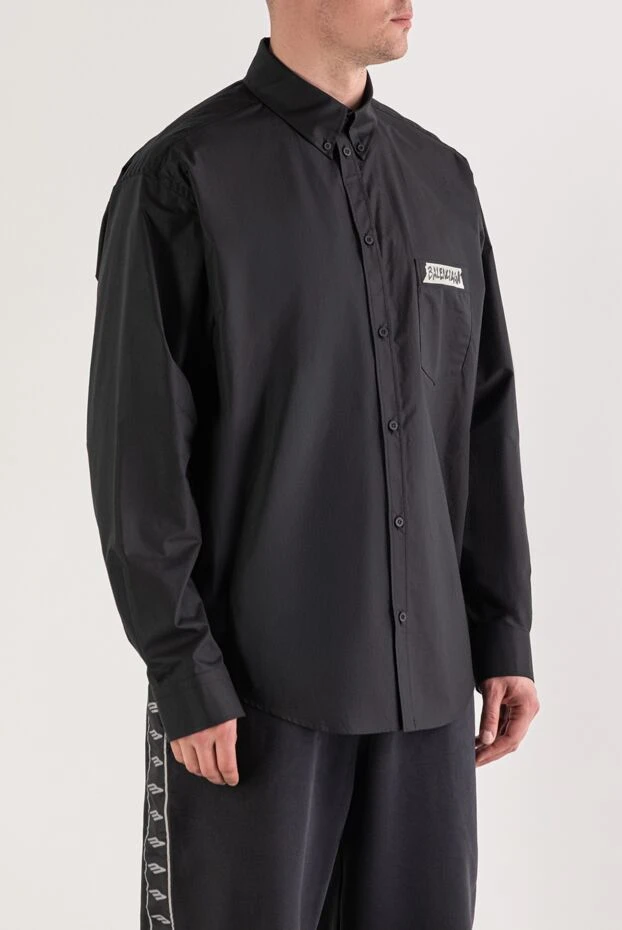 Balenciaga men's loose-fitting shirt with a straight hem and wide sleeves 193948 - photo 2