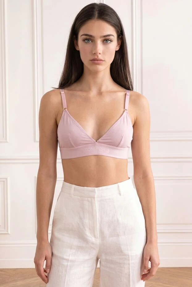 Tom Ford бюстгальтер stretch bra из мягкого модала розового цвета 193956 - фото 3