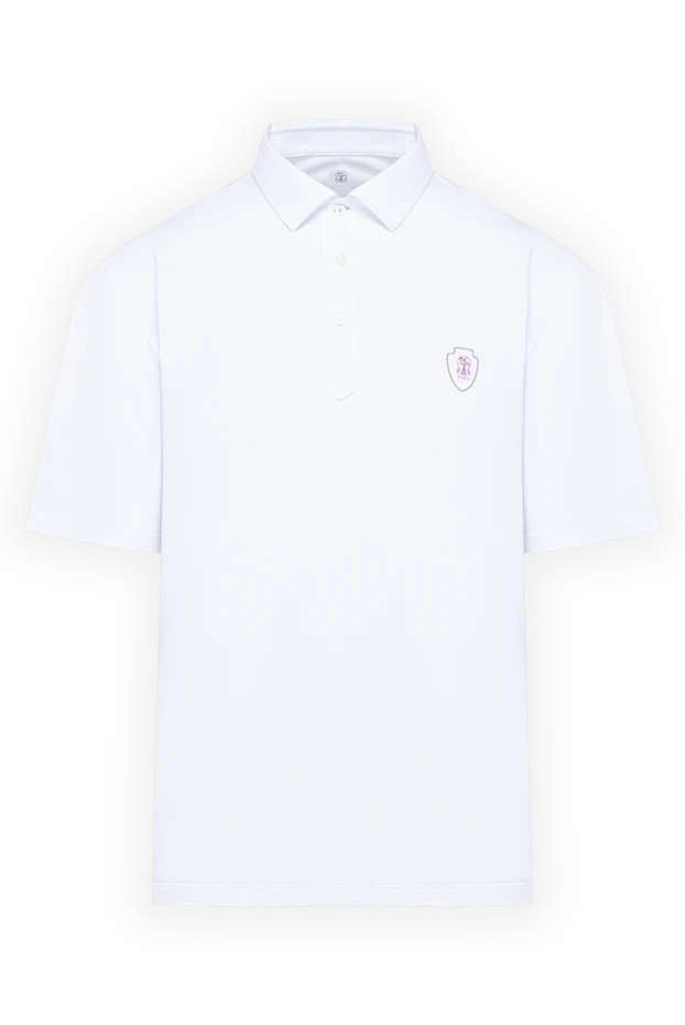 White polo shirt with a neat shield patch - photo 1