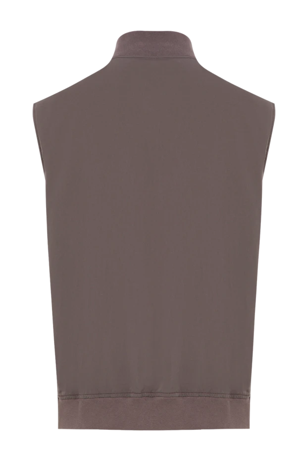 Brunello Cucinelli чоловічий повсякденний жилет сірого кольору на гудзиках 193979 - фото 3