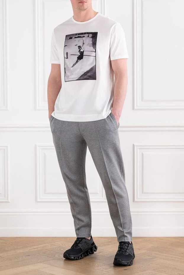 Limitato men's white t-shirt with vintage-style photo print 193996 - photo 2