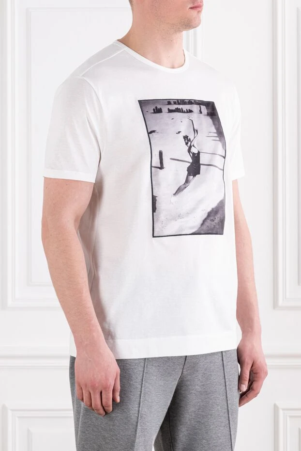 Limitato men's white t-shirt with vintage-style photo print 193996 - photo 3