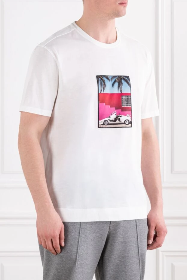 Limitato white t-shirt with a bright resort photo print 193997 - photo 3