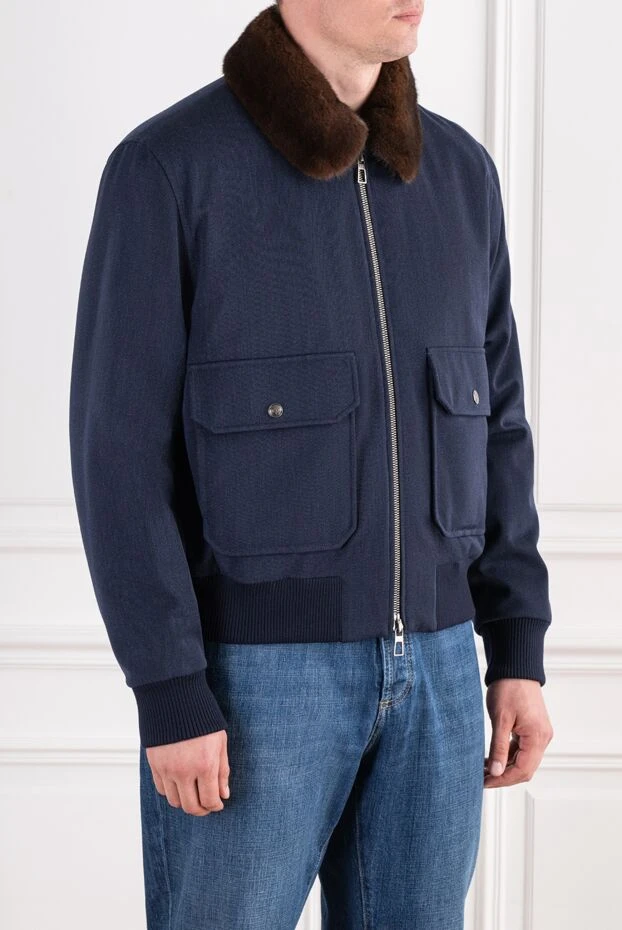 Loro Piana men's demi-season bomber jacket in aviator style 194013 - photo 3