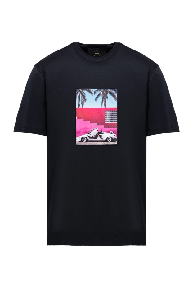Limitato men's dark blue t-shirt with a sports car print with open doors 194023 - photo 1