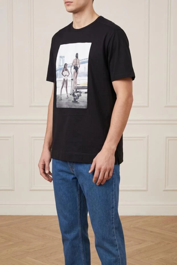 Limitato men's black cotton t-shirt with a story print 194025 - photo 3