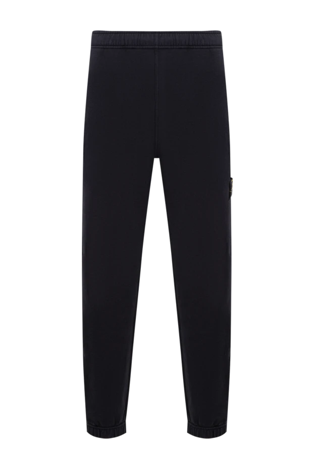 Stone Island black track pants with elastic waistband and branded patch 194038 - photo 1
