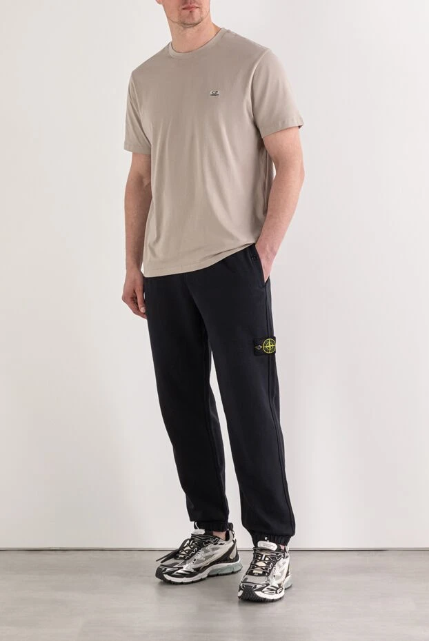 Stone Island black track pants with elastic waistband and branded patch 194038 - photo 2