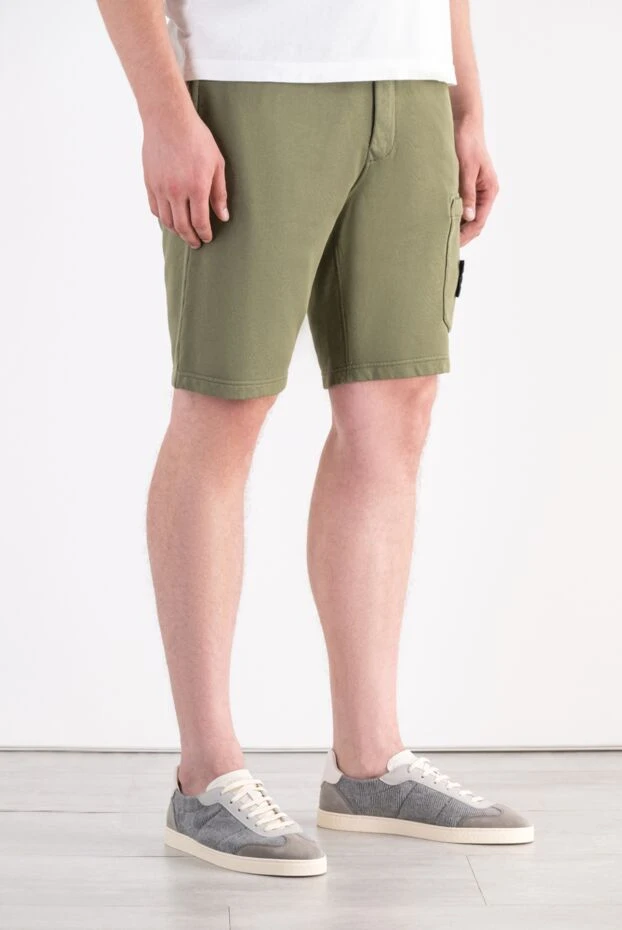 Stone Island men's summer cotton cargo shorts 194041 - photo 3