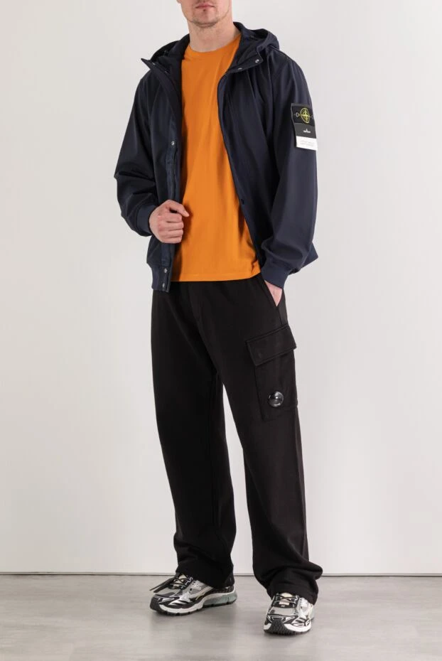 Stone Island синяя куртка с капюшоном из трехслойного материала с водостойкостью 194052 - фото 2