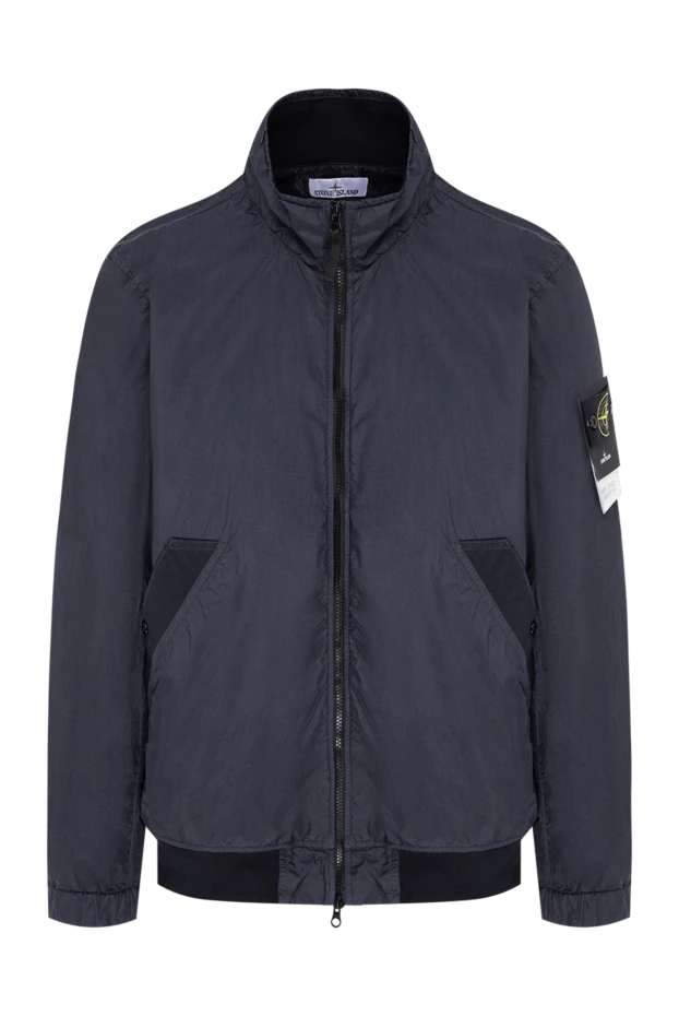 Stone Island lightweight blue bomber jacket with iconic removable patch 194054 - photo 1