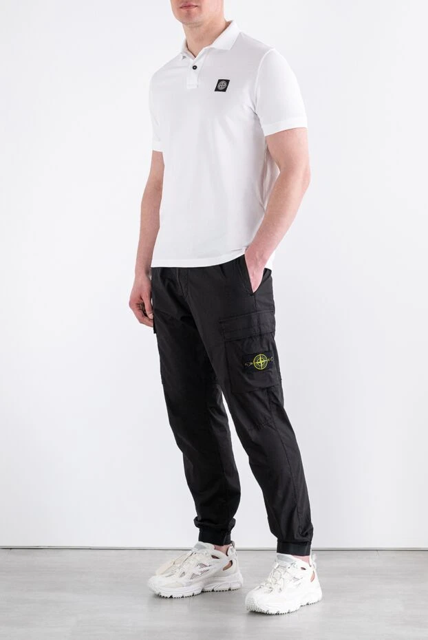 Stone Island stretch organic cotton twill cargo pants with multiple pockets 194055 - photo 2