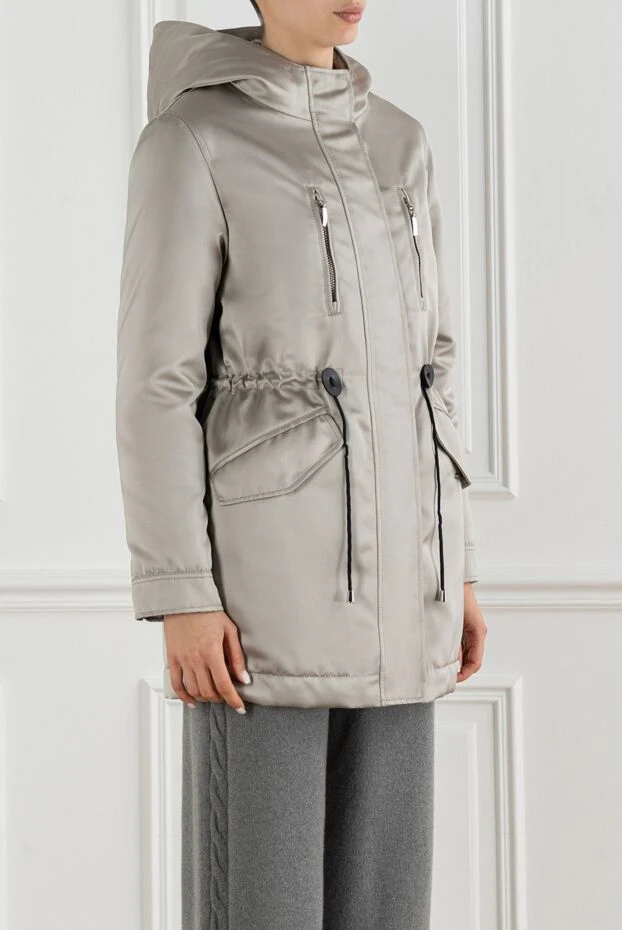 Fabio Gavazzi silky pearl nylon hooded parka 194058 - photo 3