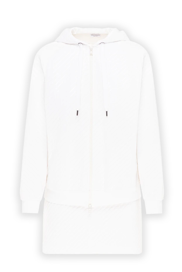 White suit made of a long tracksuit with a mini skirt - photo 1