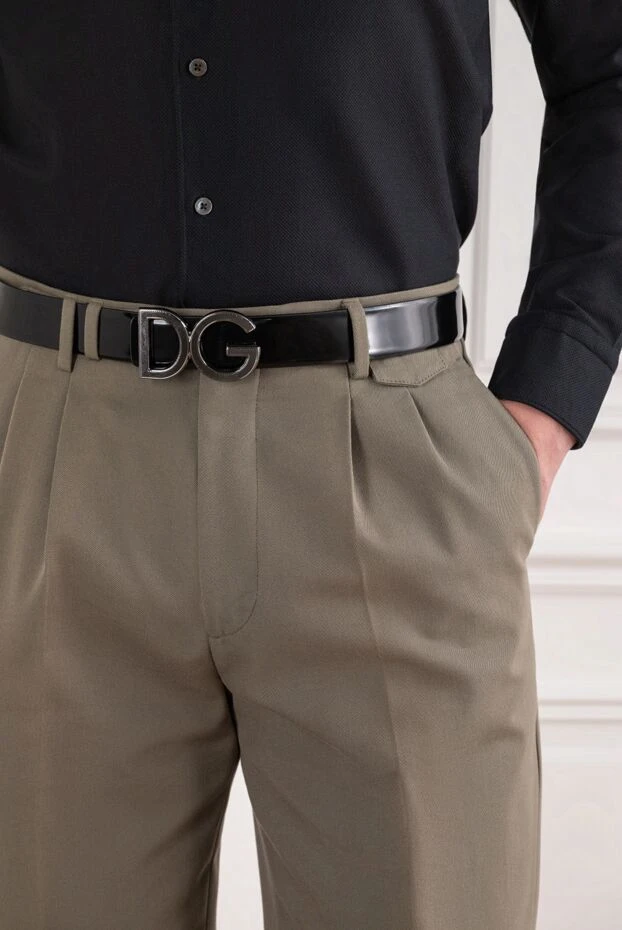 Dolce & Gabbana classic leather belt in a glossy finish with a logo buckle 194096 - photo 2