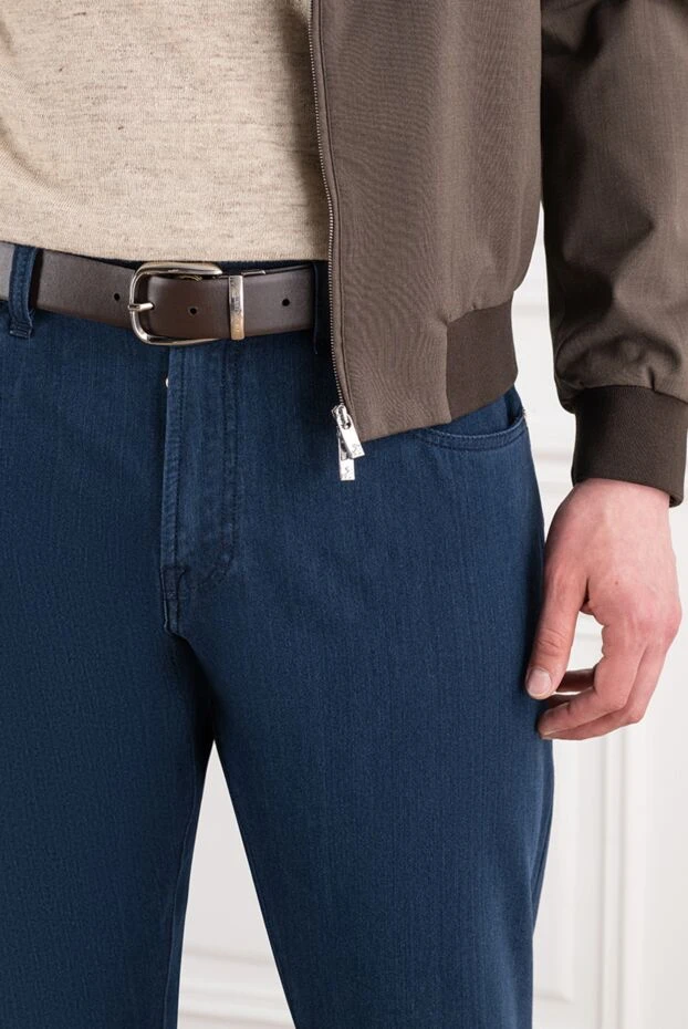 A.Testoni men's dark brown belt made of soft calfskin 194113 - photo 2