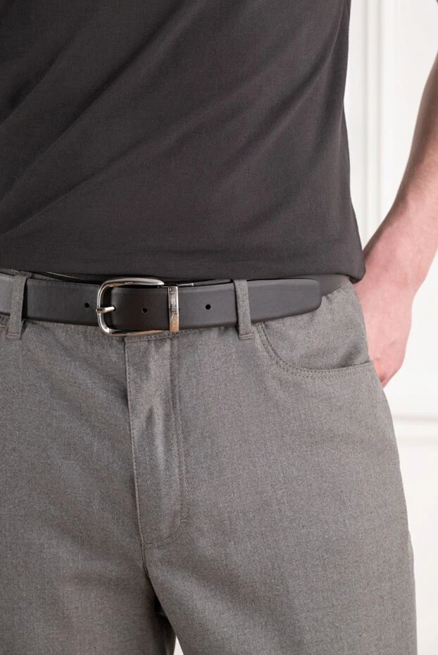 A.Testoni black leather belt made of soft calfskin 194114 - photo 2